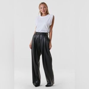 Noli | Wide-Leg Faux Leather Pants